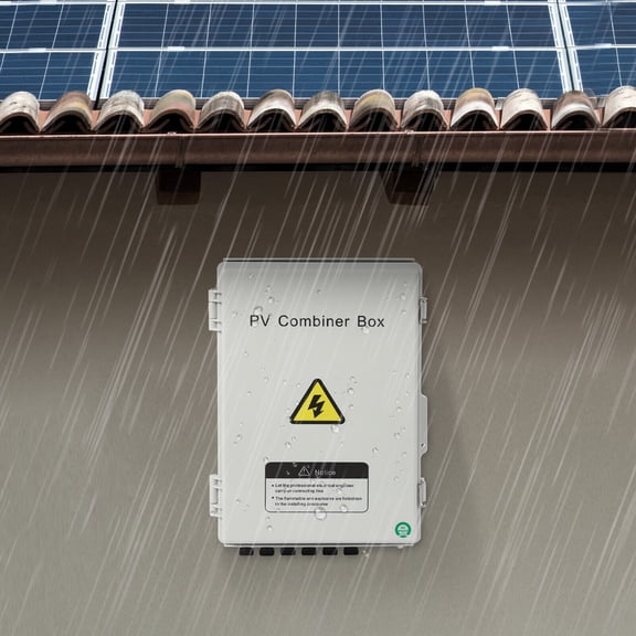 6 String Solar PV Combiner Box 15A Circuit Breaker for Solar Panel Plastic