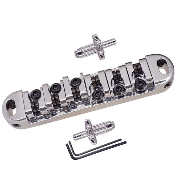 6 Strings Bridges With Tune Screws For Guitars Replacement Parts - +black, as described