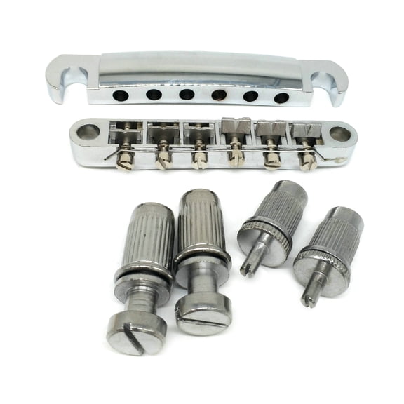 6 Strings Electric Guitar O-Matic Tailpiece and Bridge Kits with Studs Mounting Accessory Guitar Replacement Part
