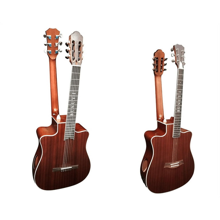 6 Strings classical 6 Strings Acoustic Double Neck Double Sided Busuyi Guitar 2021 NPT