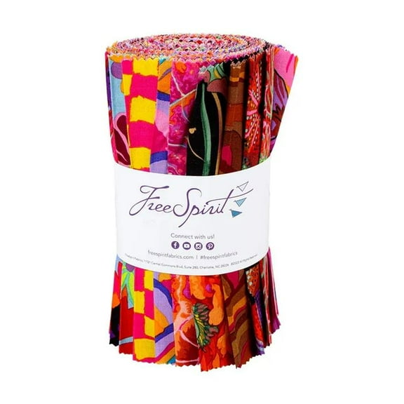 6" Strips - Kaffe Fassett Collective August 2024 Hot FreeSpirit 6" Strips Roll-Ups Bundle Quilter's Cotton Fabric Precuts (FB4DSGP.AUG24HOT) M414.13