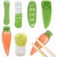 thumbnail image 1 of 6 Styles Ceramic Chopstick Rest Vegetables Series Green Japanese Style Cute Chopstick Rack Stand Holder Portable Washable Reusable, 1 of 9