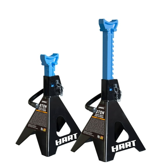 Hart T46002C Double Locking Steel Jack Stands, Black, 1 Pair