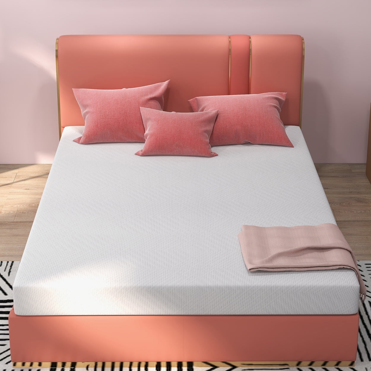 6'' TXL Size Memory Foam Mattress with Cover Breathable Bed Mattress in