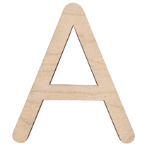6" Tall BIRCH Wood Letter A | 1/4" Thick | Wood Craft Letter | Krafty Supply Lego House Font | Script Font