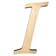 thumbnail image 1 of 6" Tall BIRCH Wood Letter I | Krafty Supply 1/4" Thick Wooden Letters | Wood Craft Letter | Monotype Font | Fancy Fonts, 1 of 3