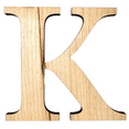 thumbnail image 1 of 6" Tall Birch Letter K | 1/4" Thick Birch Plywood| Krafty Supply Letters | Times | Wooden Letter, 1 of 3