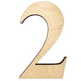thumbnail image 1 of 6" Tall Birch Number 2| 1/4" Thick Birch Plywood| Krafty Supply Letters | Times | Wooden Letter, 1 of 3