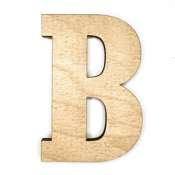 6" Tall Birch Plywood Letter B | 1/4" Thick | Krafty Supply Letters | RockTimes