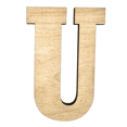 thumbnail image 1 of 6" Tall Birch Plywood Letter U | 1/4" Thick | Krafty Supply Letters | RockTimes, 1 of 4