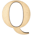 thumbnail image 1 of 6" Tall MDF Letter Q | 1/4" Thick | Krafty Supply Letters | Times | Wooden Letter, 1 of 3