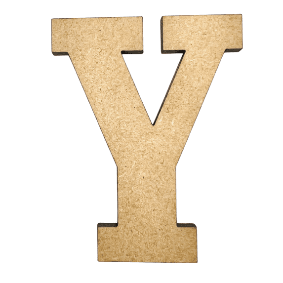 6" Tall MDF Letter Y | 1/4" Thick | Krafty Supply Letters | RockTimes