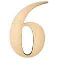 thumbnail image 1 of 6" Tall MDF Number 6 | 1/4" Thick | Krafty Supply Letters | Times | Wooden Letter, 1 of 3