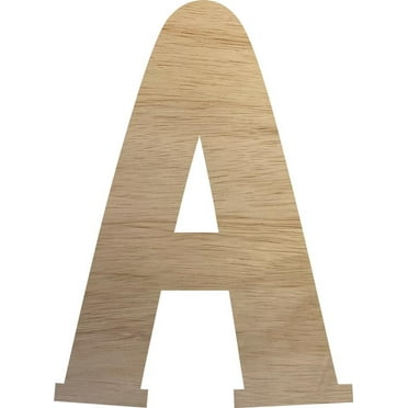 6'' Tall Wooden Letter A, Unfinished Wood Material Craft Letter, Kids Project