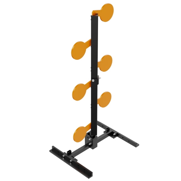 6 Target Auto Reset Dueling Tree, Heavy Duty Steel Shooting Target Stand with Adjustable Angle for Outdoor Range Practice