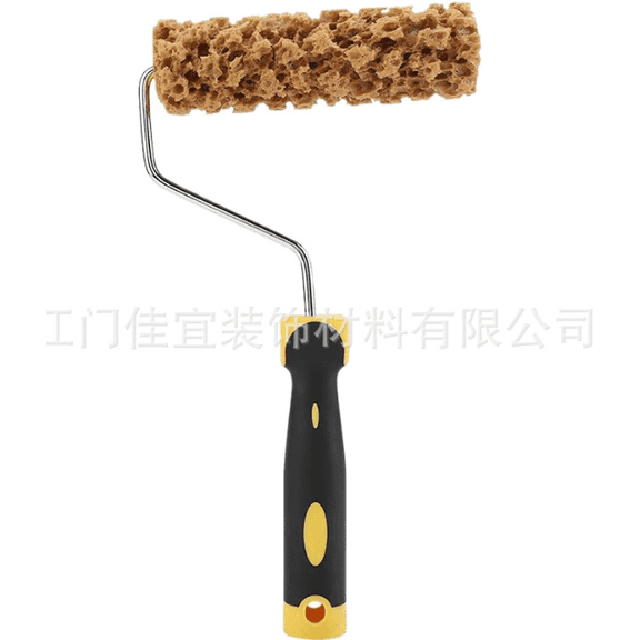 6 in Texture Sponge Paint Roller, Decor Art Painting Roller, Removable Roller, Comfort Grip Handle, for Wall Repair, 12 x 6.3 x 1.6 in / 30.5 x 16 x 4 cm