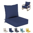 thumbnail image 1 of 6" Thick Outdoor Deep Seat Cushion, 24" x 24" High-Resilience Outdoor Chair Cushions with Removable Cover, Waterproof & Fade-Resistant Replacement for Patio Furniture, 1 of 8