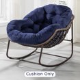 thumbnail image 1 of 6"Thick Outdoor Rocking Chair Cushions Replacement Waterproof & Fade Resistant Papasan Chair Cushion Tufted Patio Egg Chair Cushions for Indoor & Outdoor Navy Blue, 1 of 10