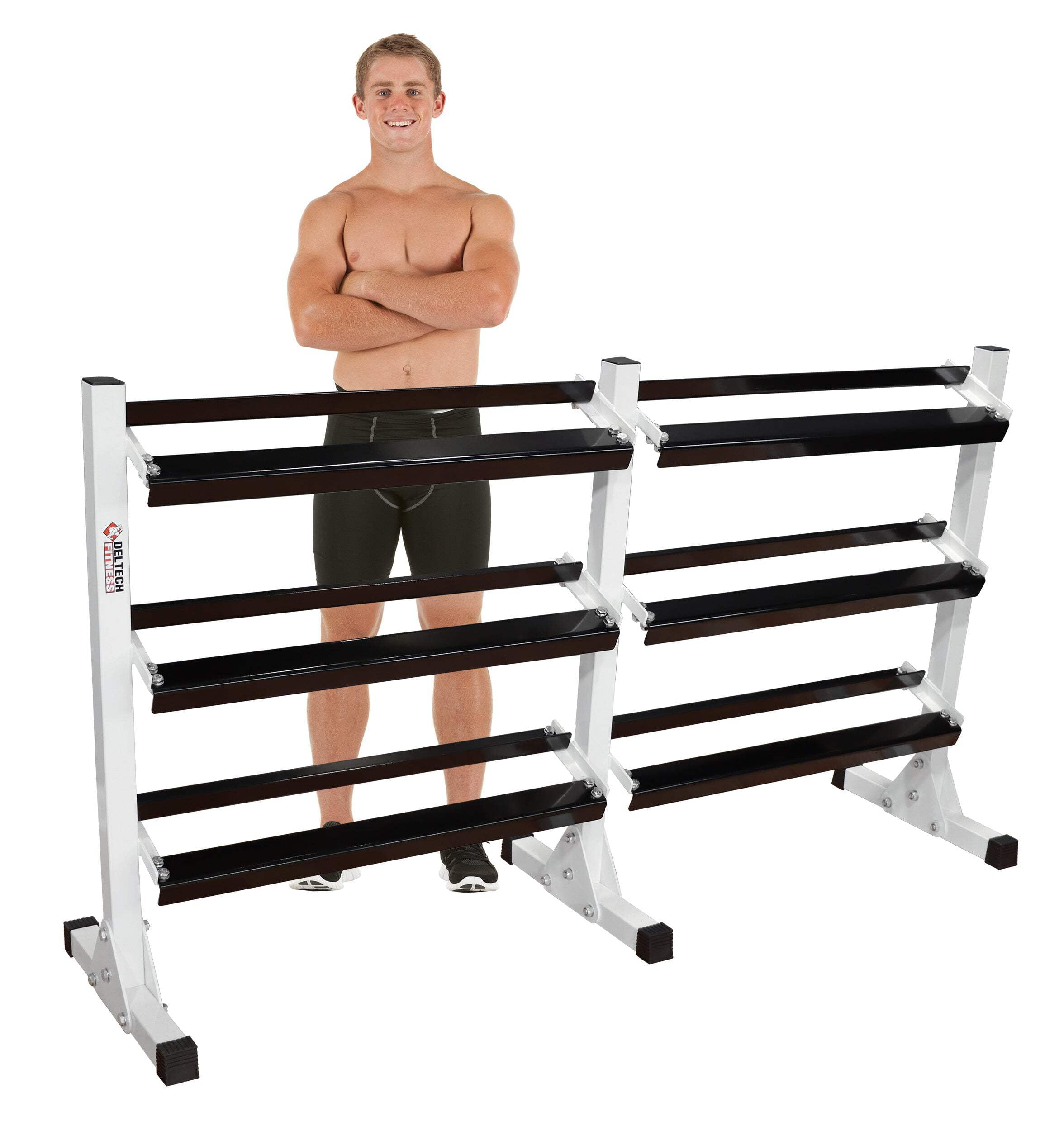 6' Three Tier Dumbbell Rack by Deltech Fitness
