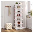 6 Tier 360 Rotating Shoe Rack Tower for Entryway, Spinning Shoe Display