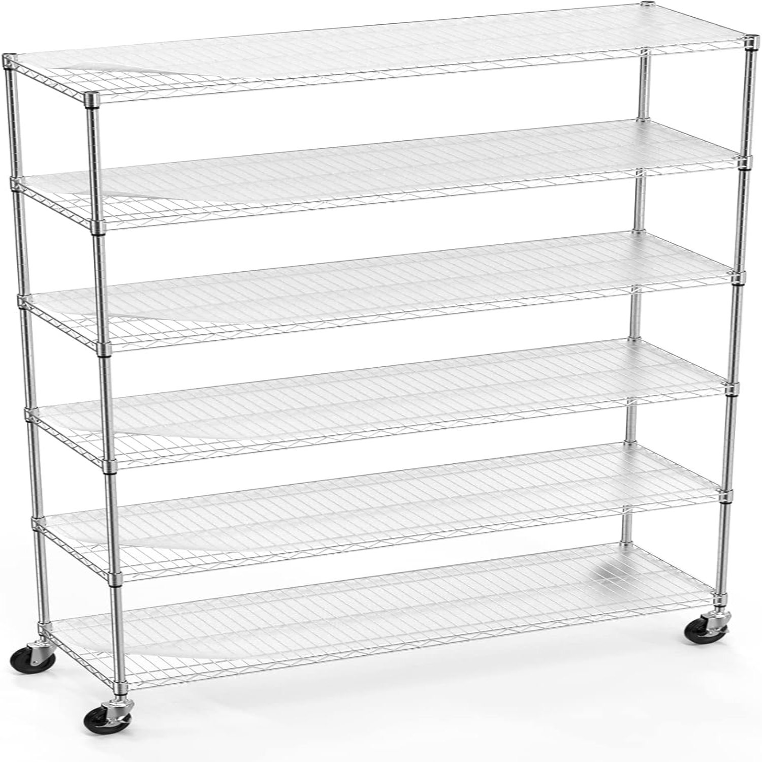 6 tier 6000lbs capacity nsf metal wire shelving unit heavy duty