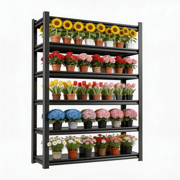 6-Tier 78"H x 40"W x 16"D Metal Garage Shelving Unit,Garage Storage Shelves,Double-Layer Columns,3600 lbs Adjustable Industrial Shelving, Standing Shelf for Warehouse,Basement