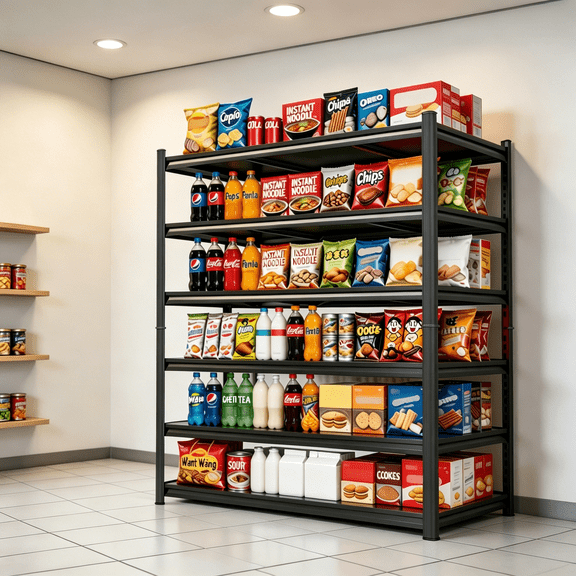 6 Tier 82" H Metal Plant Stand,Bookshelf,40" W Snack Rack,Shoe Shelving,Industrial Garage Storage Shelves with Thickened Double-Layer Posts for Kitchen Bathroom Living Room School Office Warehouse
