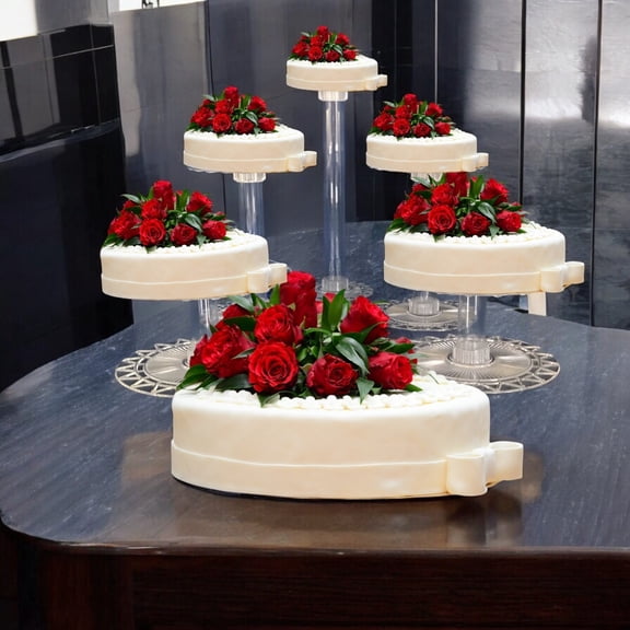 6 Tier Acrylic Cake Stand for Wedding Bridal Shower Birthday Dessert Cake Holder