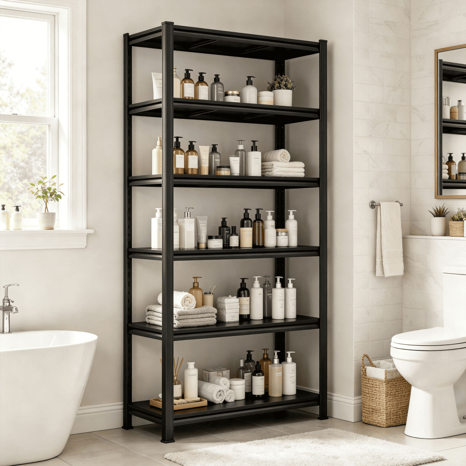 6 Tier Adjustable Metal Garage Shelving Unit,78