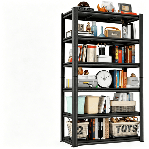 78"H Garage & Kitchen Storage Shelves, 6-Tier Heavy Duty Metal Shelving, Adjustable Steel Shelf, 3600LBS Double Layer Panel&Thickened Post Storage Rack, Ideal for Home Garage Industrial, 36"W x 16"D