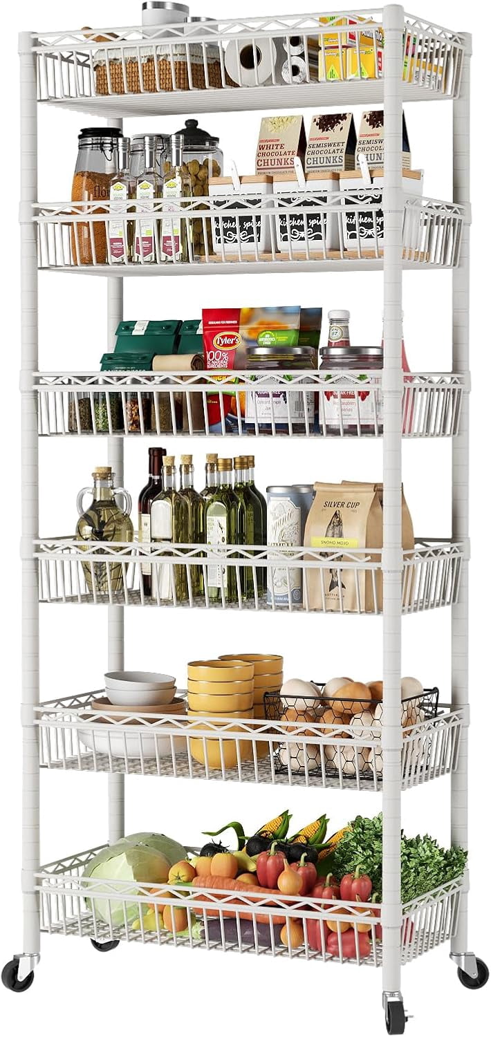 SINGAYE 5 Tier Storage Shelves Wire Shelving Unit Shelve Metal Kitchen Laundry Room Organization Home Pantry Closet Bathroom Organizers Garage Rack Estantes Para Cocina 14" D X 24" W X 59.5 - View #6