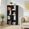 thumbnail image 1 of 4 Tier Bookcase,47.7 Inch Tall Bookshelf Storage Wall Shelf Organizer Display Cube Book Shelf, Corner Storage Organizer, Black, 1 of 11