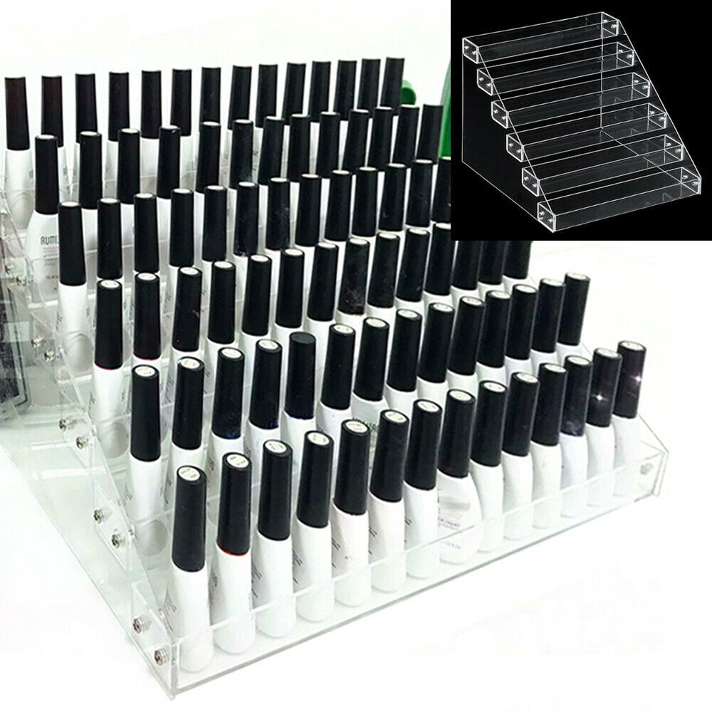 6Tier Clear Acrylic Rack Perfume Makeup Ladder Display Stand Risers
