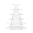 thumbnail image 1 of 6-Tier Clear Plastic Macaron Tower Stand, 10in Round Cake Display Stand for Wedding & Party Decor, 1 of 6