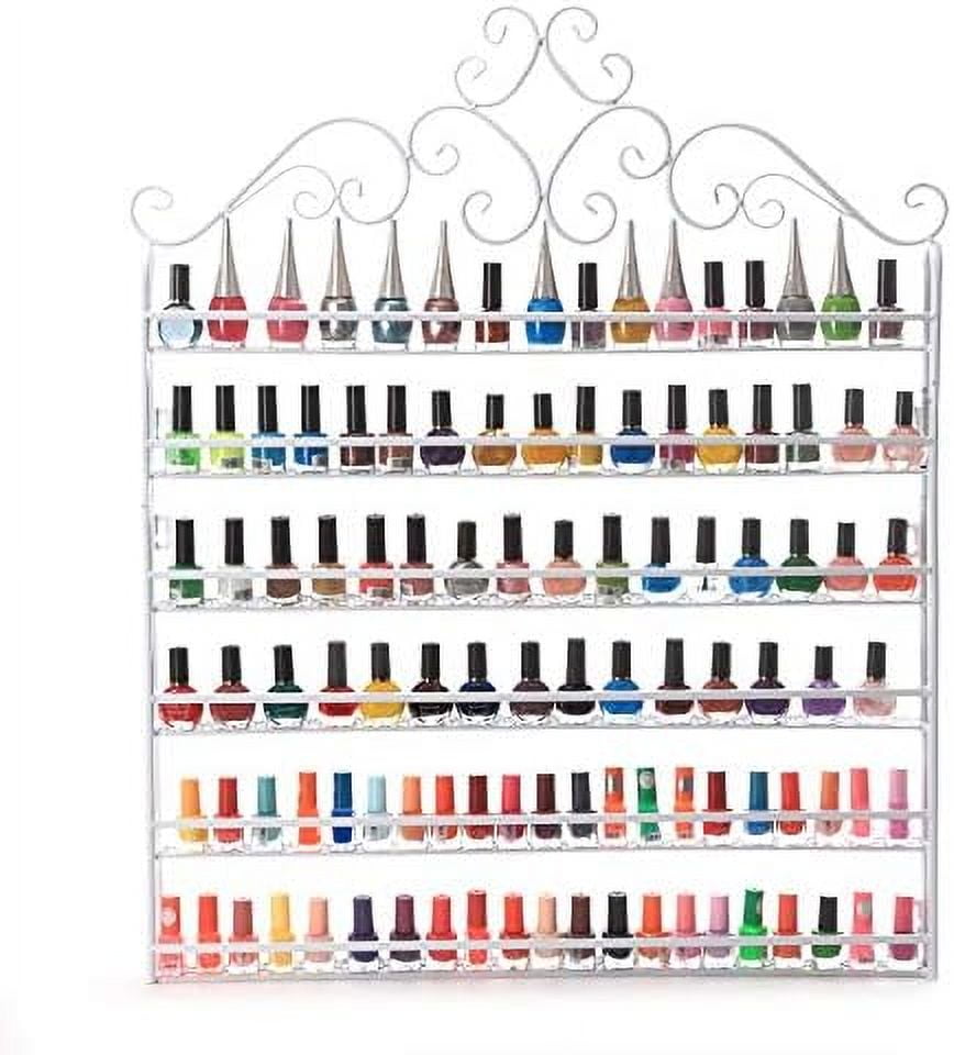 6 Tier DIY Metal Nail Polish Rack Nail Polish Wall Rack Organizer Holds