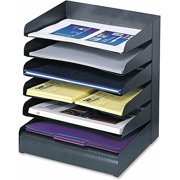 6 Tier Desk Organizer for Home, Office, Classroom & More, File Organizer with 6 Shelves, Powder Coated Finish, Commercial-Grade Steel Construction