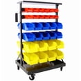 thumbnail image 1 of 6-Tier Dual-Sided Bin Rack with 60 Bins & Casters, 350lb Capacity, 1 of 14