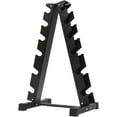 thumbnail image 1 of 6 Tier Dumbbell Rack Stand Only, A Frame Compact Weight Rack for Home Gym Dumbbells, 660lbs Weight Capacity, Black, 1 of 13