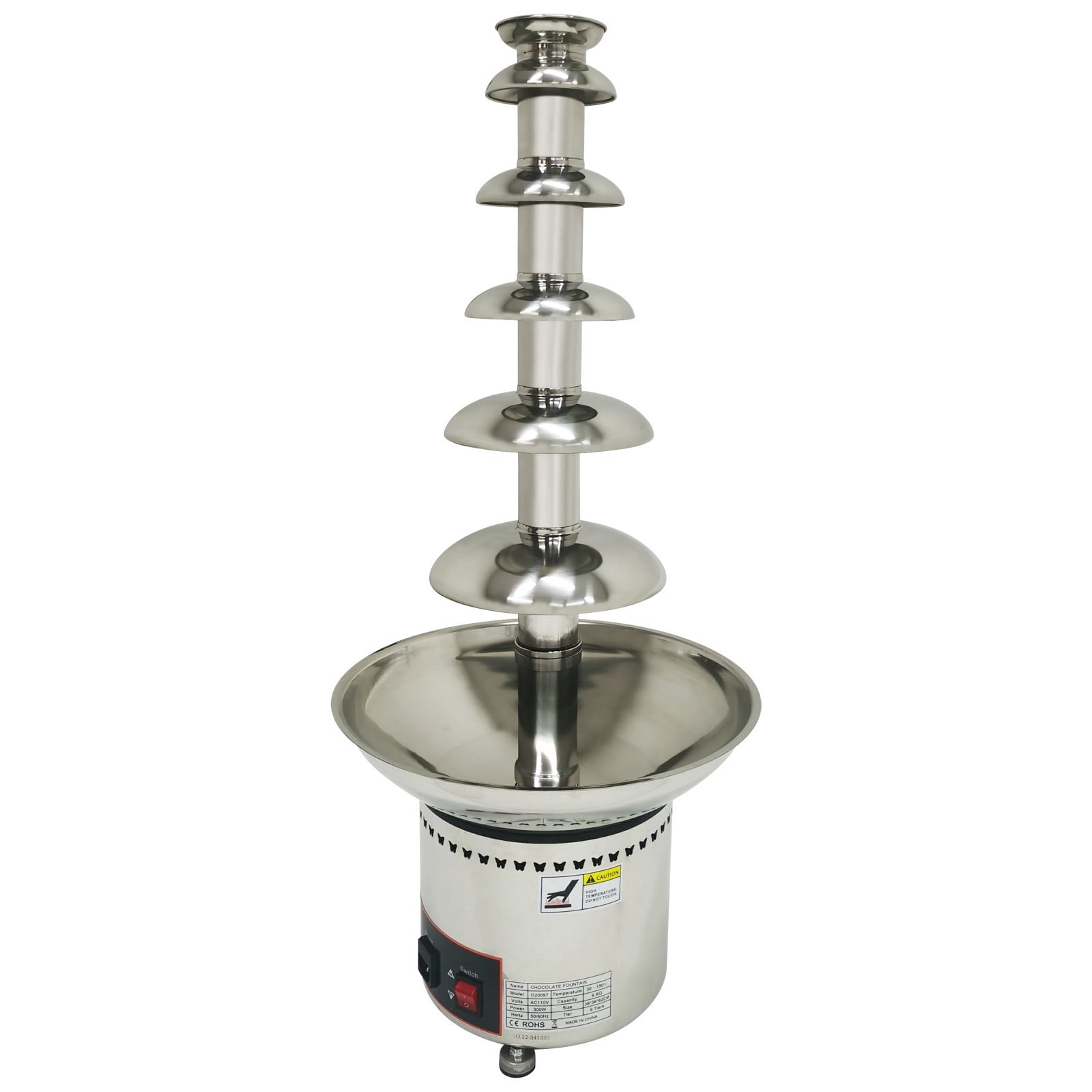 6-Tier Electric Chocolate Fountain Machine Chocolate Cheese Waterfall ...