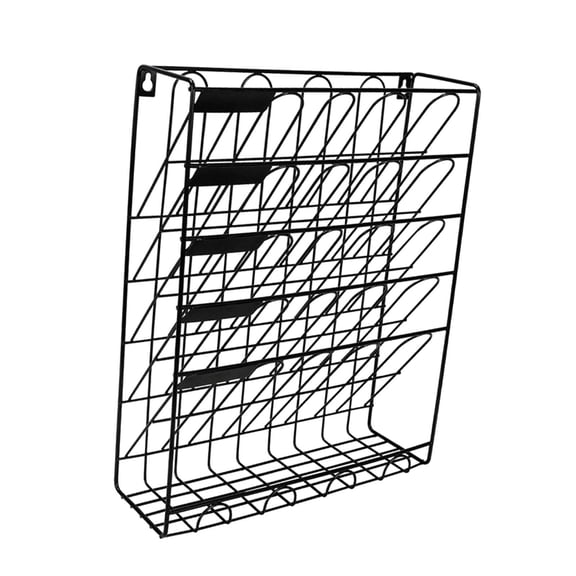 6 Tier File Holder Iron Storage Shelf Books Stand for Decor Dorm Living Room