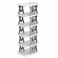 thumbnail image 1 of 6-Tier Foldable Shoe Rack - Space-Saving Vertical Organizer for Small Spaces, Entryway, Hallway, Bedroom, 1 of 8