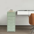 thumbnail image 1 of 6-Tier Green Metal File Cabinet Rectangular Vertical File Cabinet Filing Cabinet for Office Study Dresser, 1 of 16