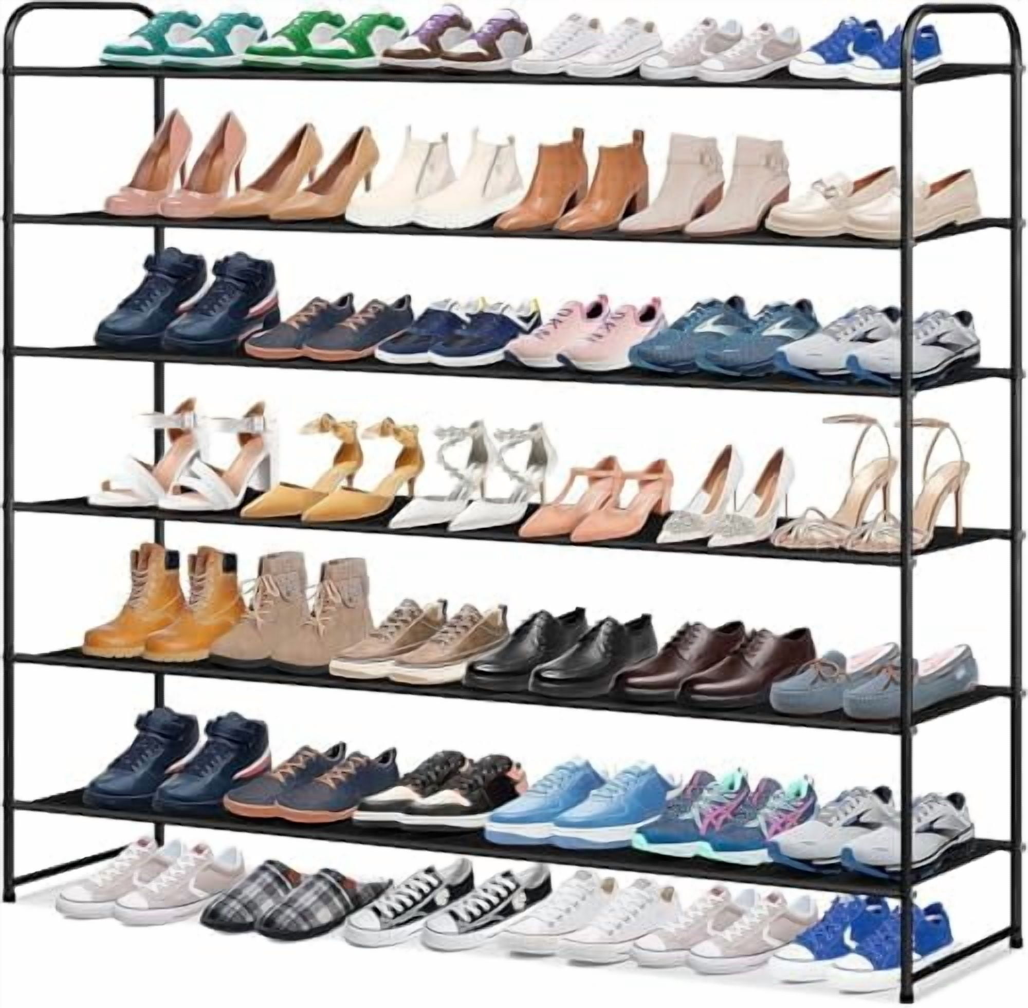 6 Tier Long Shoe Rack, Wide Shoe Storage Organizer Sturdy Sneaker Shelf ...