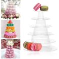 thumbnail image 1 of 6 Tier Macaron Display Stand, Round Clear Cupcake Holder Display Stand Dessert Pastry Tower Stand for Wedding Birthday Bar Party Décor - 10 inches, 1 of 8