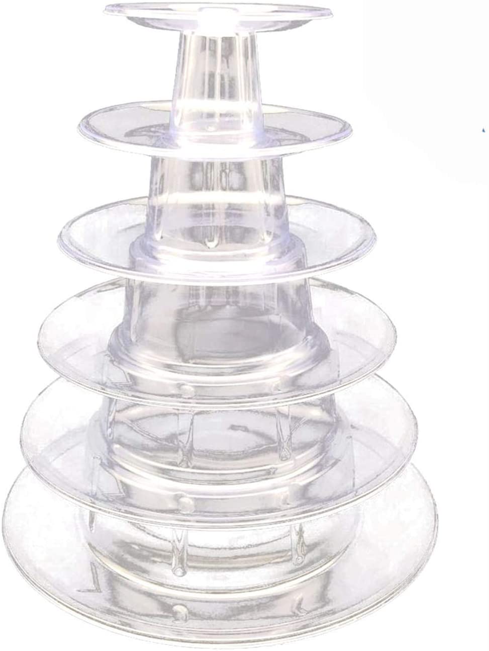 6 Tier Macaron Tower Stand for Wedding Birthday Party ,Plastic Display Stand for Cupcake Cake