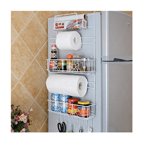 6 Tier Metal Refrigerator Side Storage Organizer Rack By SkyMall