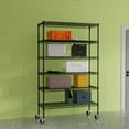 6Tier Metal Storage Shelves, 48" x 18" x 76" Wire Shelving Unit w
