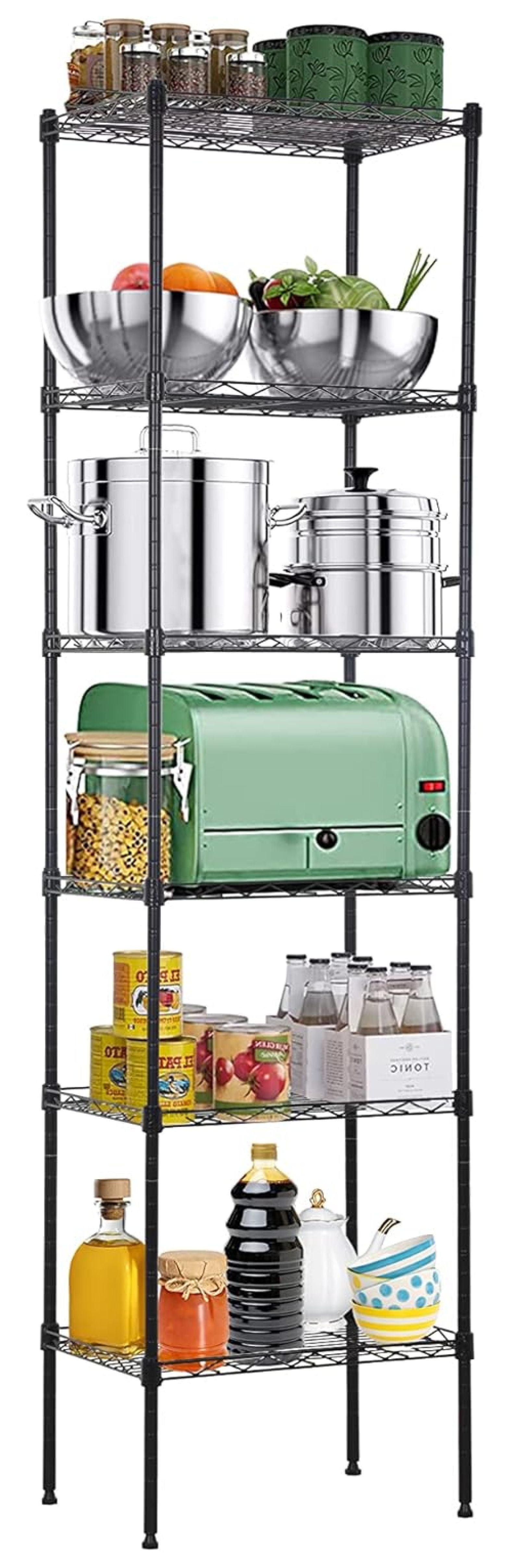 6Tier Metal Wire Shelving Unit Tall Shelf Storage Rack NSF Certified