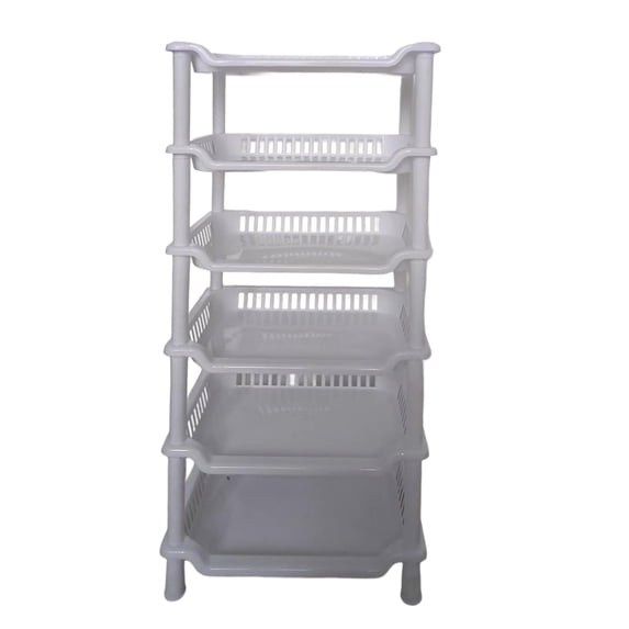 6 Tier Multi-Layer Storage Rack - Easy Assembly, Versatile Organizers for Kitchen, Bathroom, Living Room, Bedroom & Office, Space-Saving & Disassemblable