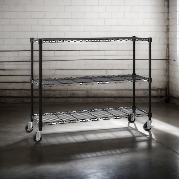 6-Tier NSF Certified Steel Wire Shelving with Wheels, Detachable & Adjustable Heavy Duty Storage Rack